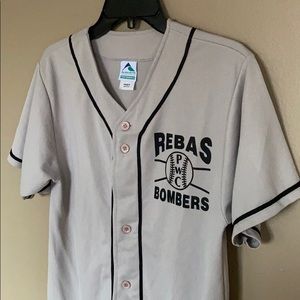 Vintage Baseball Jersey Gray & Black Size Small